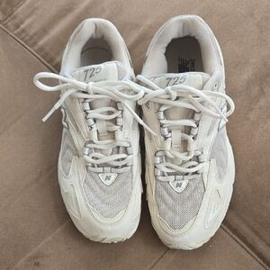 New Balance White and Gray Athletic Shoes